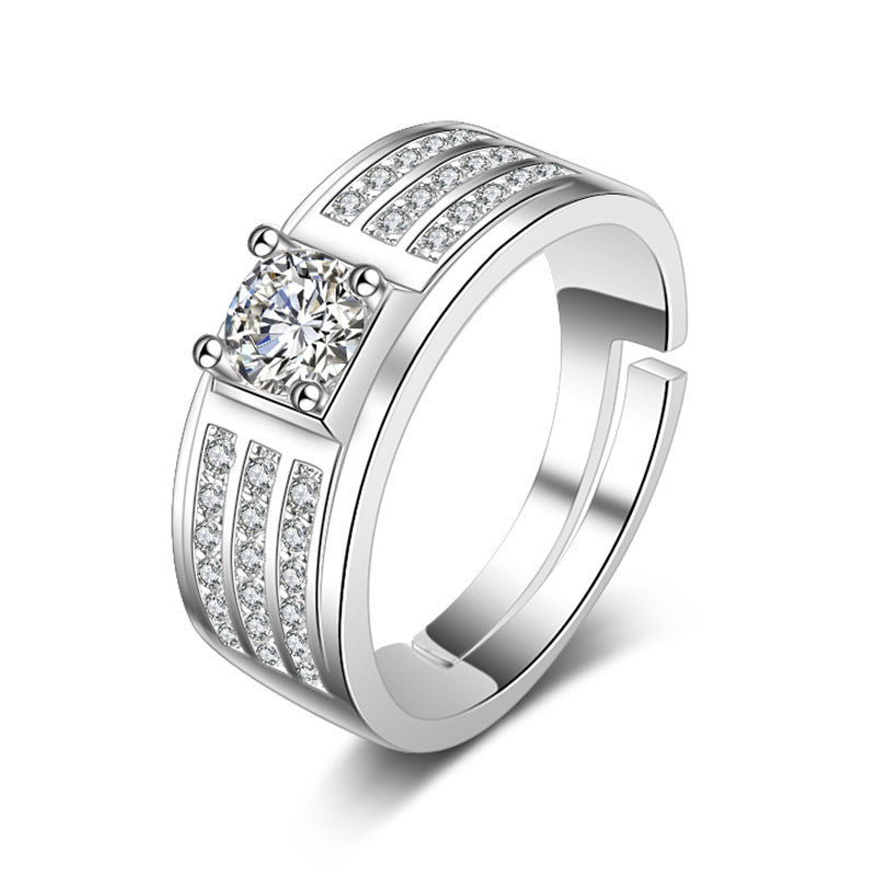 Moissanite Fashion Men's  Ring