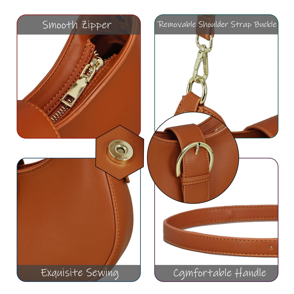 Fashion Los Angeles 0386 Series Women's Shoulder Bag Black Brown