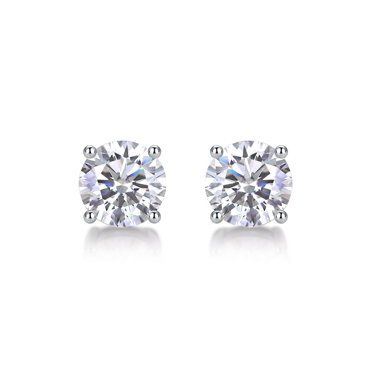 Luxury Fashion Classic Moissanite Silver Stud Earrings