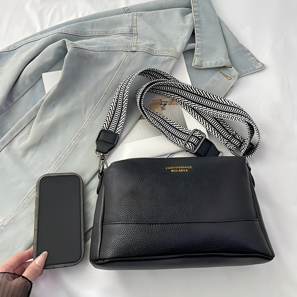 Fashionable Multi-functional PU Crossbody Bag Casual Shoulder Bag For Daily Commuting