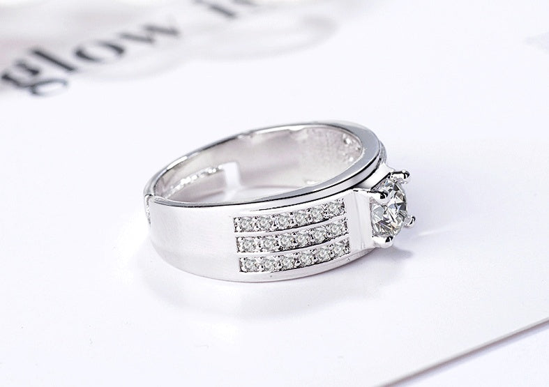 Moissanite Fashion Men's  Ring
