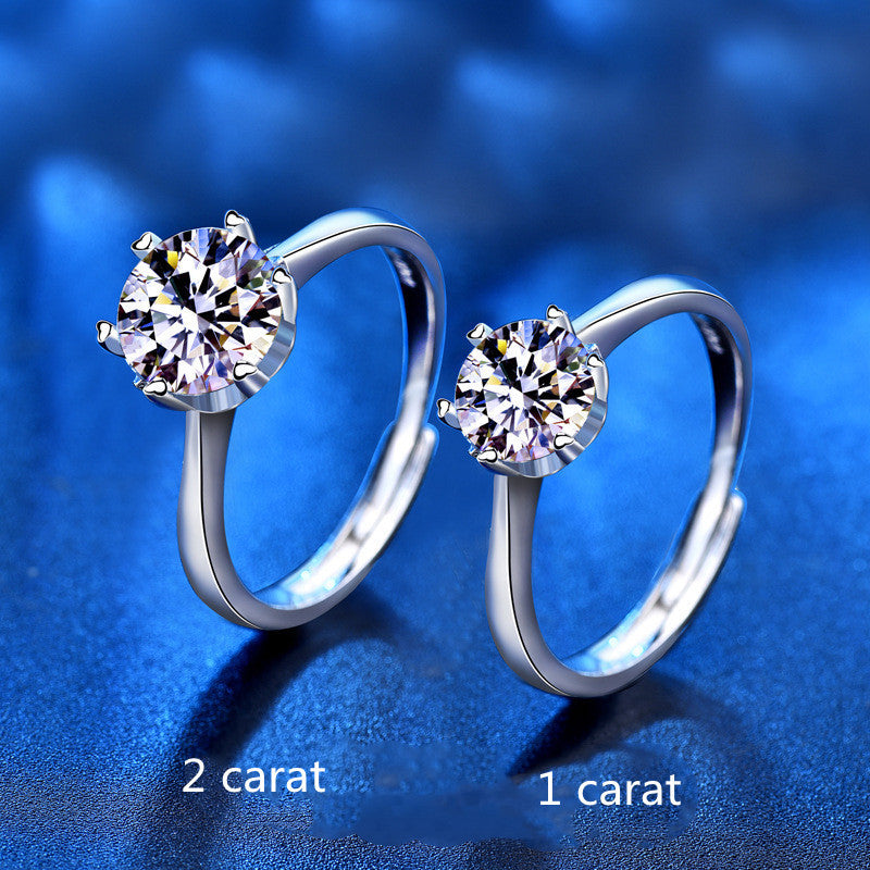 Ring Ladies Moissanite Ring Six Claw Jewelry