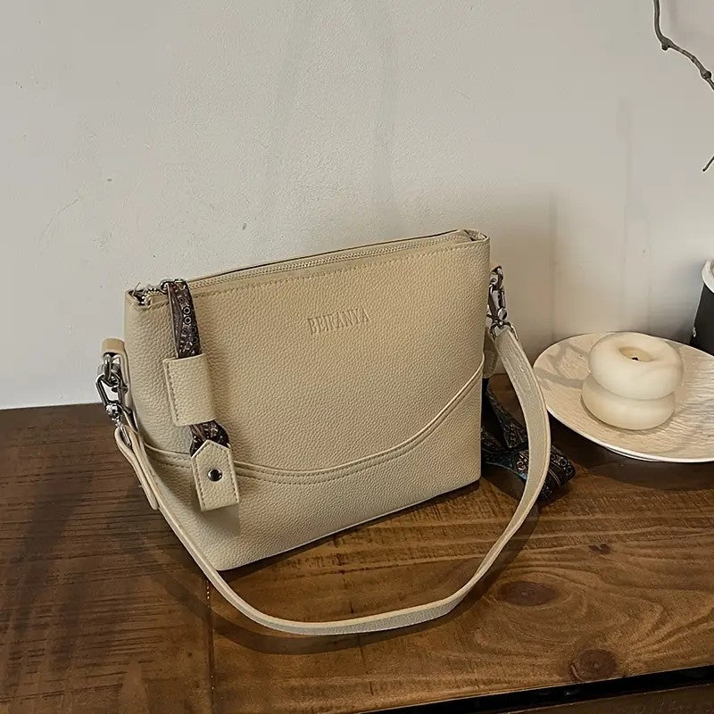 Women's Elegant Ethnic Embroidery Shoulder Strap Bag - Large Capacity Crossbody Bag With Zipper Closure, 3D Ergonomic Design, Suitable For Commuting, Travel, Daily Use, Multi-color Optional, Durable P